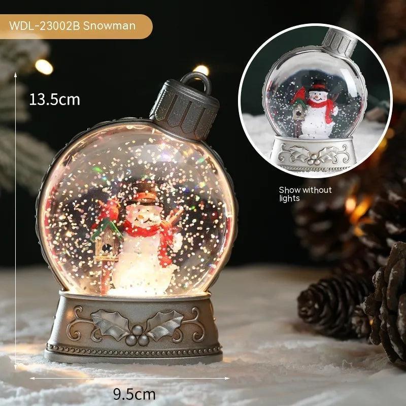 Decoração de natal simulação de neve luminosa LED