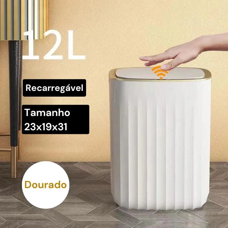 Lixeira Inteligente com Sensor Automático para Banheiro e Cozinha