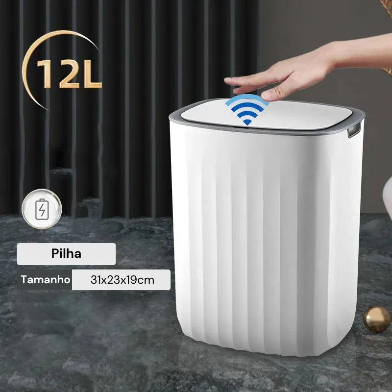Lixeira Inteligente com Sensor Automático para Banheiro e Cozinha