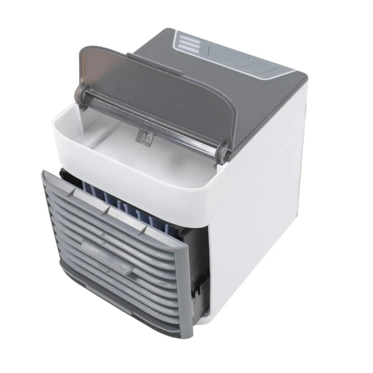 Mini Climatizador De Ar Umidificador Refil P Gelo Refrescar Portátil USB