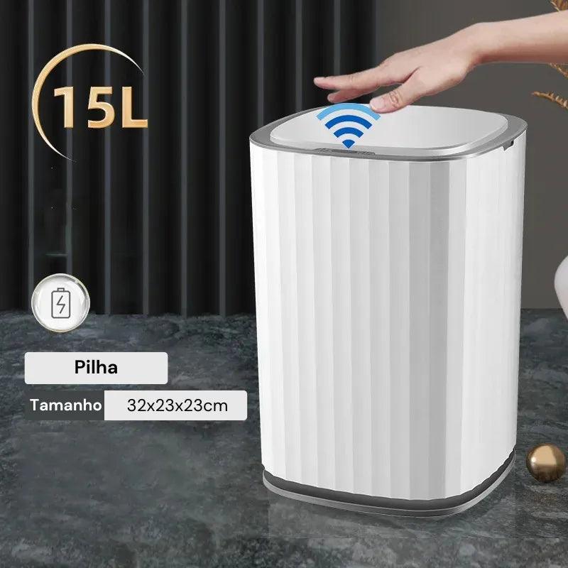 Lixeira Inteligente com Sensor Automático para Banheiro e Cozinha