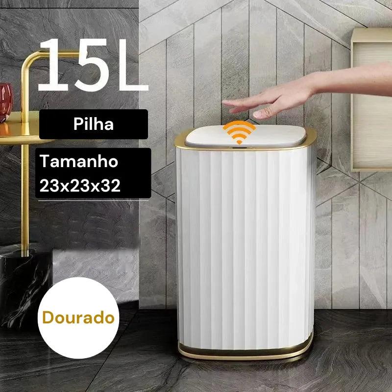 Lixeira Inteligente com Sensor Automático para Banheiro e Cozinha