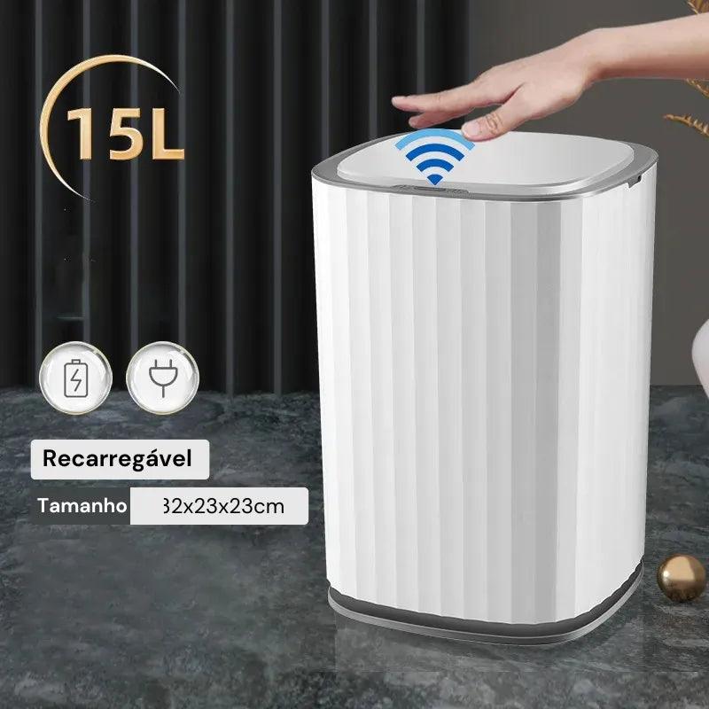Lixeira Inteligente com Sensor Automático para Banheiro e Cozinha