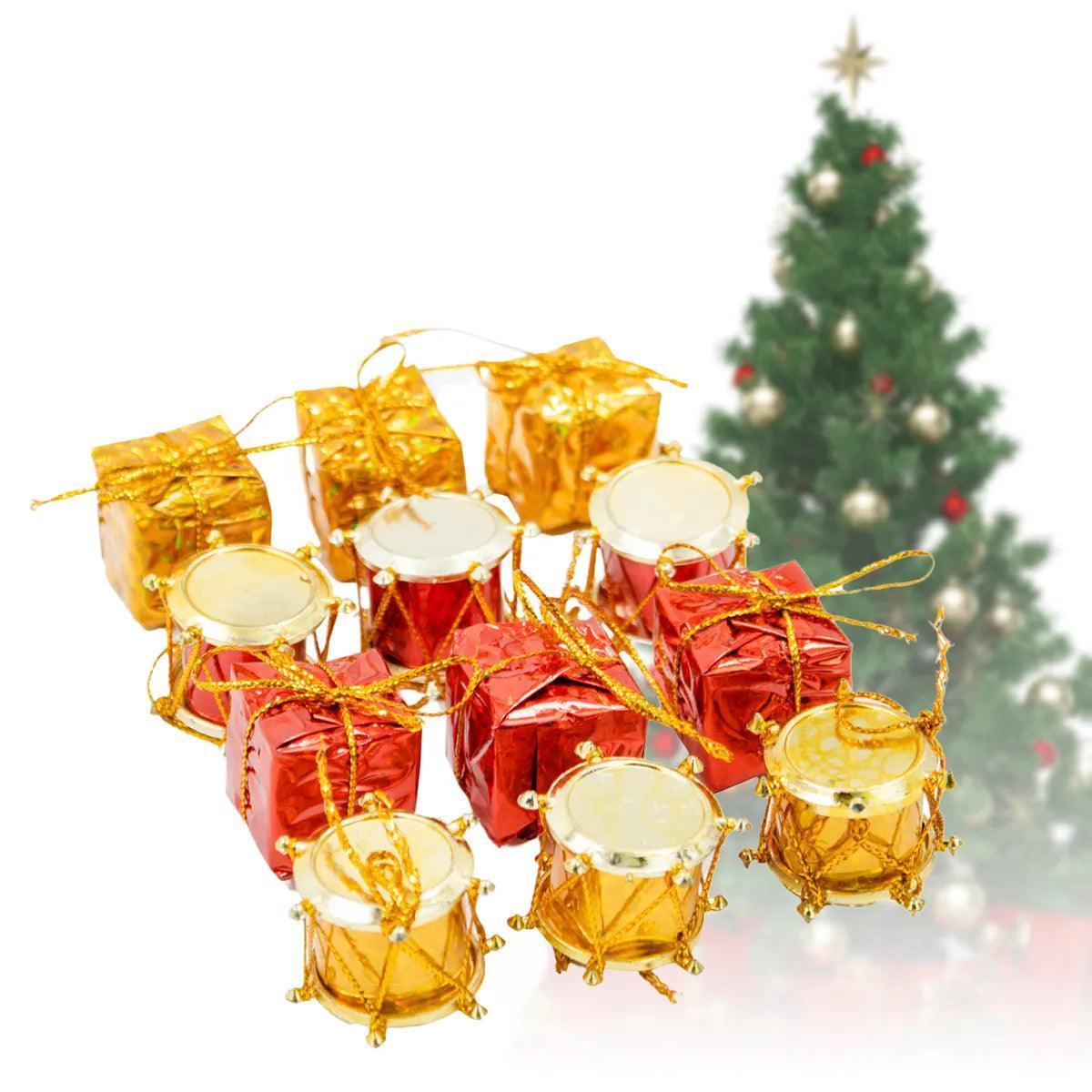 Enfeite Decoração Arvore De Natal Sinos Com Laço Pendurar Natalino
