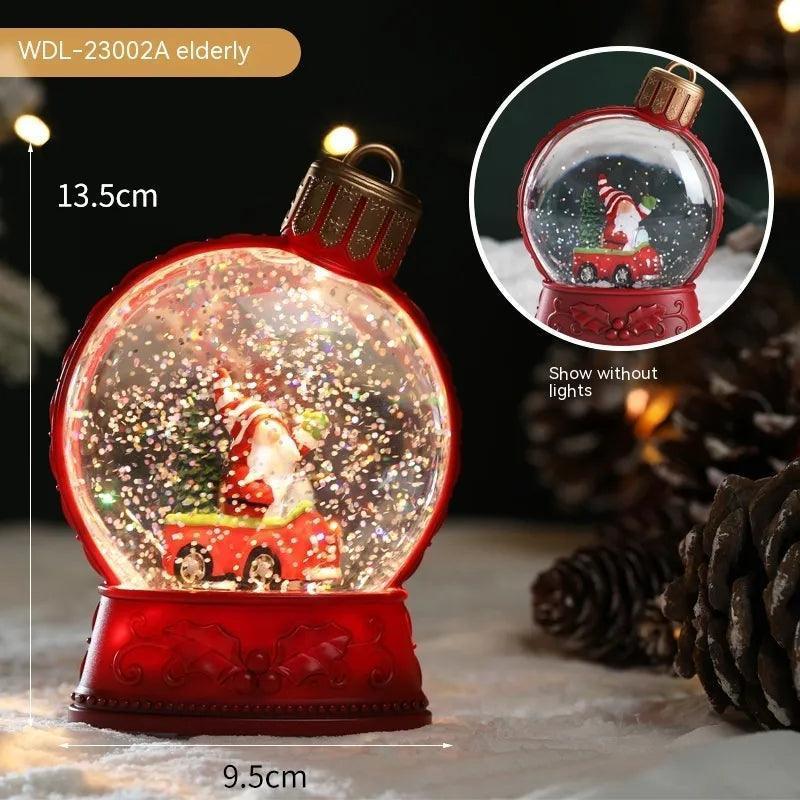 Decoração de natal simulação de neve luminosa LED