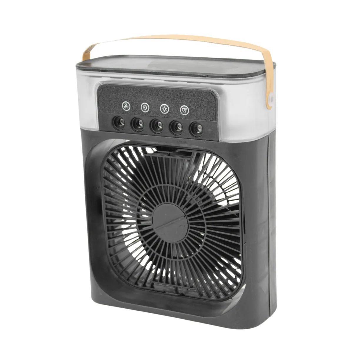 Ventilador Portátil Iluminação Umidificador Climatizador USB De Mesa