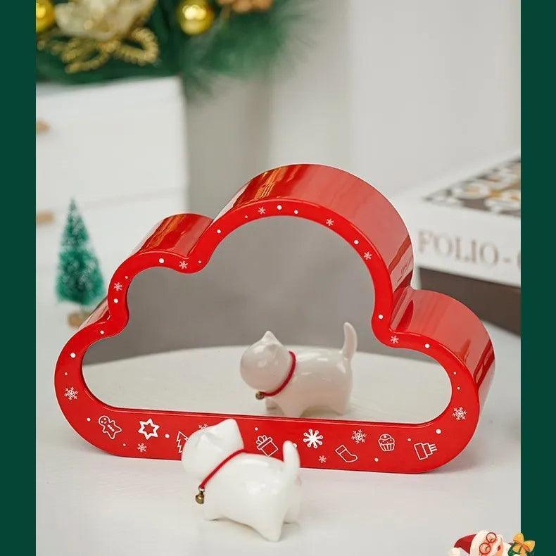 Bloco de Construção com Lâmpada e espelho decorativo para o Natal + Brinde Exclusivo