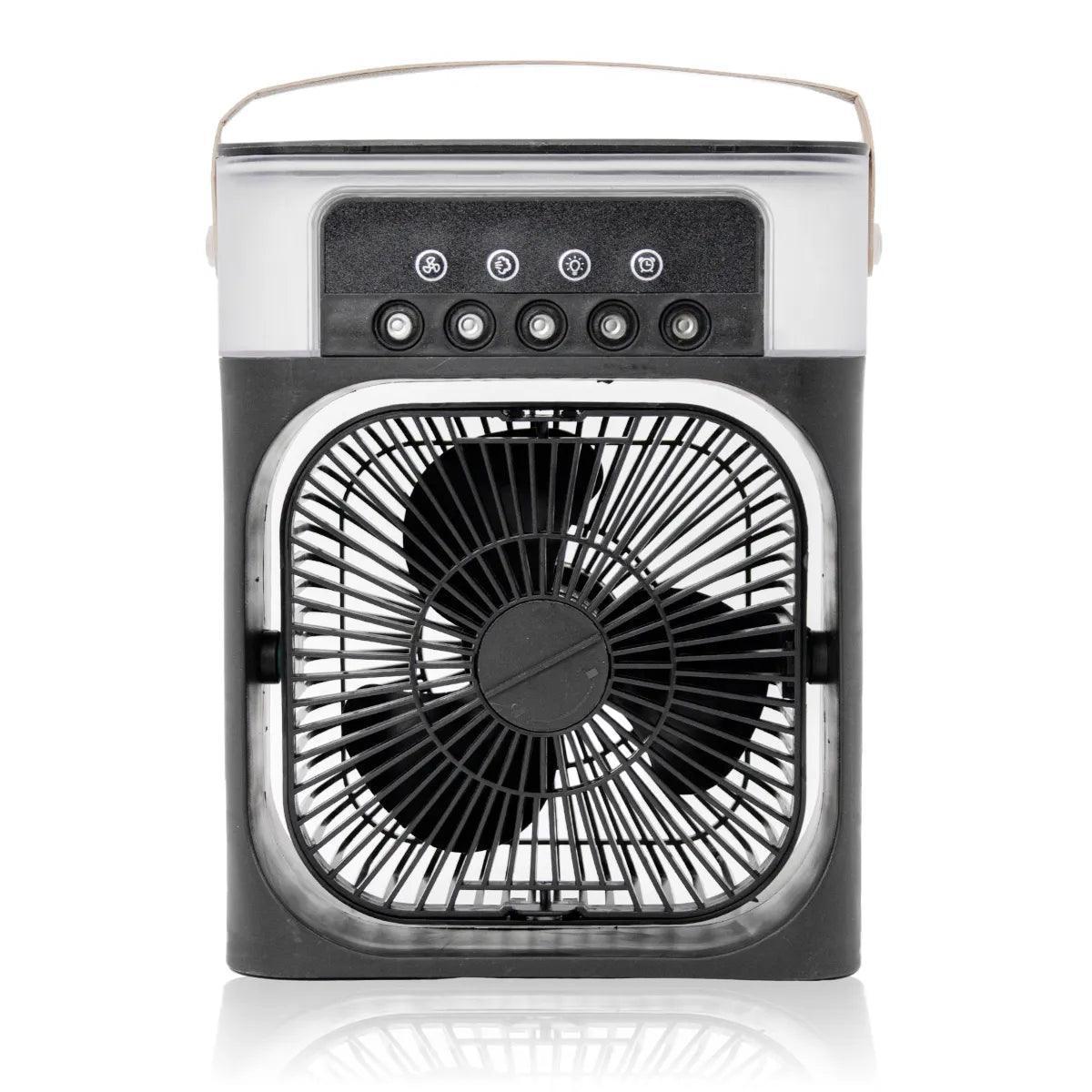 Ventilador Portátil Iluminação Umidificador Climatizador USB De Mesa