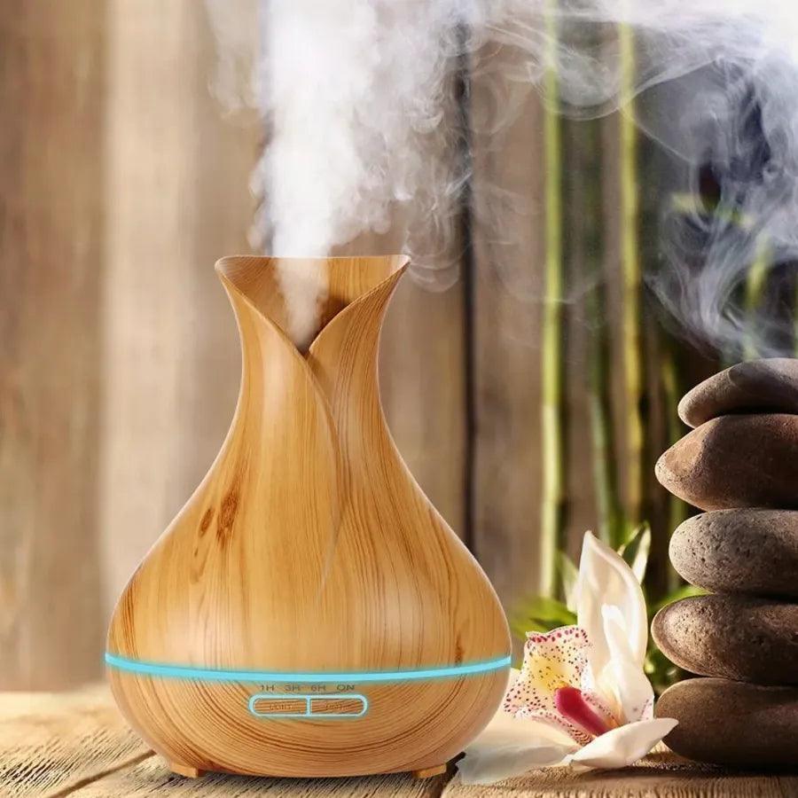 Umidificador Purificador Difusor Aroma Led Usb 400ml Vaso