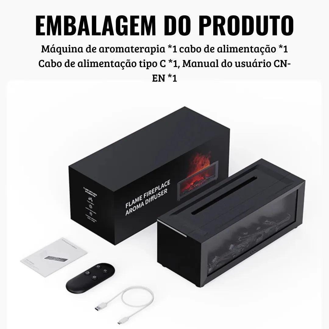 Umidificador de Ar Criativo de Lareira LED com Controle Remoto