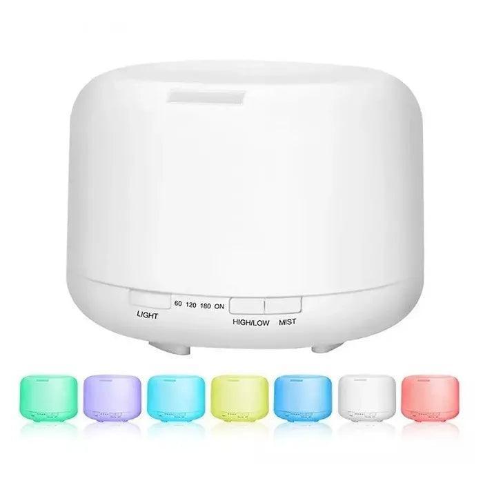 Difusor Eletrico Aroma Ultrassonico Com Led 500 ml Branco