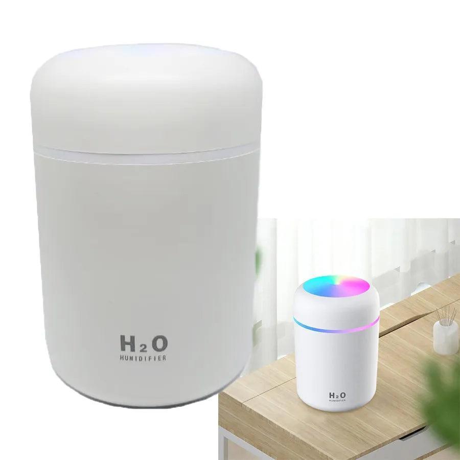 Umidificador H2o Lumen Difusor Usb 300ml Com Led Colorido