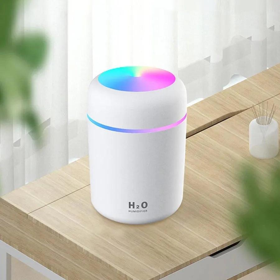 Umidificador H2o Lumen Difusor Usb 300ml Com Led Colorido