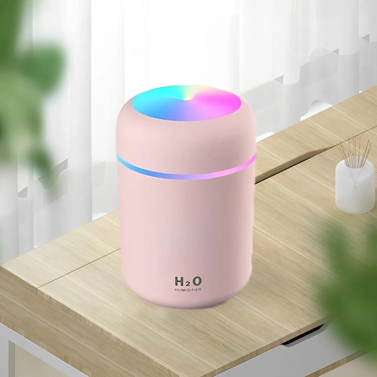Umidificador H2o Lumen Difusor Usb 300ml Com Led Colorido