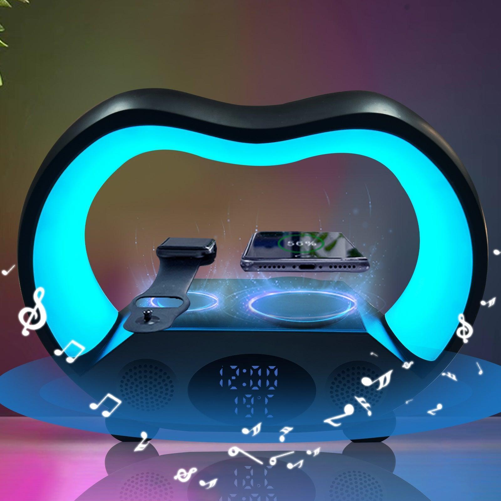 Nova Decoração Inteligente Bluetooth com LED 6 em 1 Carregador sem Fio - Storm Buy