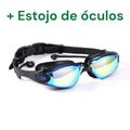Óculos de Natação com Tampões de Ouvido Profissional Ajustável com Proteção UV