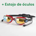 Óculos de Natação com Tampões de Ouvido Profissional Ajustável com Proteção UV