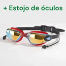 Óculos de Natação com Tampões de Ouvido Profissional Ajustável com Proteção UV