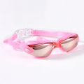 Óculos de Natação com Tampões de Ouvido Profissional Ajustável com Proteção UV
