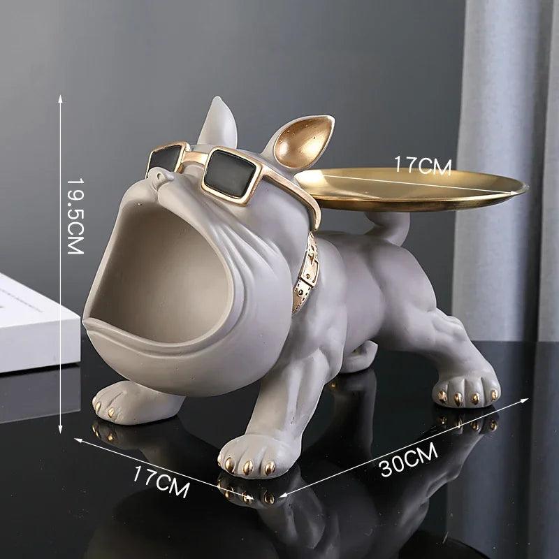 Estatueta Bulldog Cão Caixa de Armazenamento