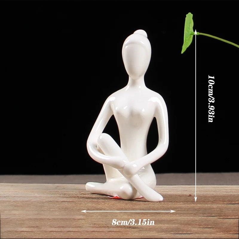 Estatueta de Cerâmica Poses de Yoga