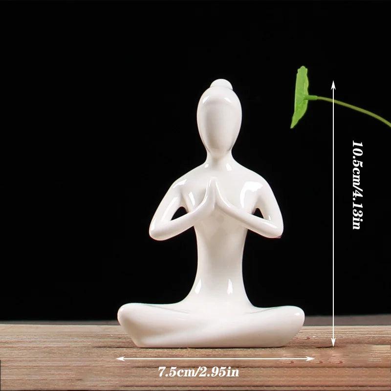 Estatueta de Cerâmica Poses de Yoga