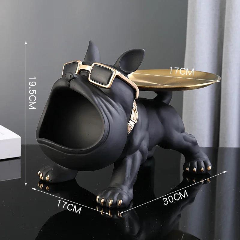 Estatueta Bulldog Cão Caixa de Armazenamento