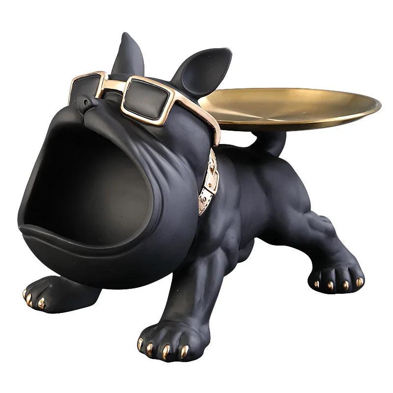 Estatueta Bulldog Cão Caixa de Armazenamento