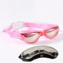 Óculos de Natação com Tampões de Ouvido Profissional Ajustável com Proteção UV