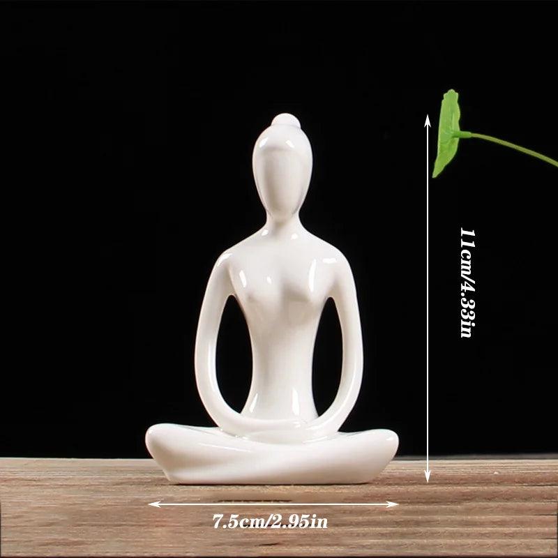 Estatueta de Cerâmica Poses de Yoga