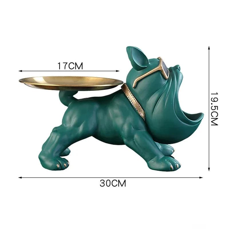 Estatueta Bulldog Cão Caixa de Armazenamento
