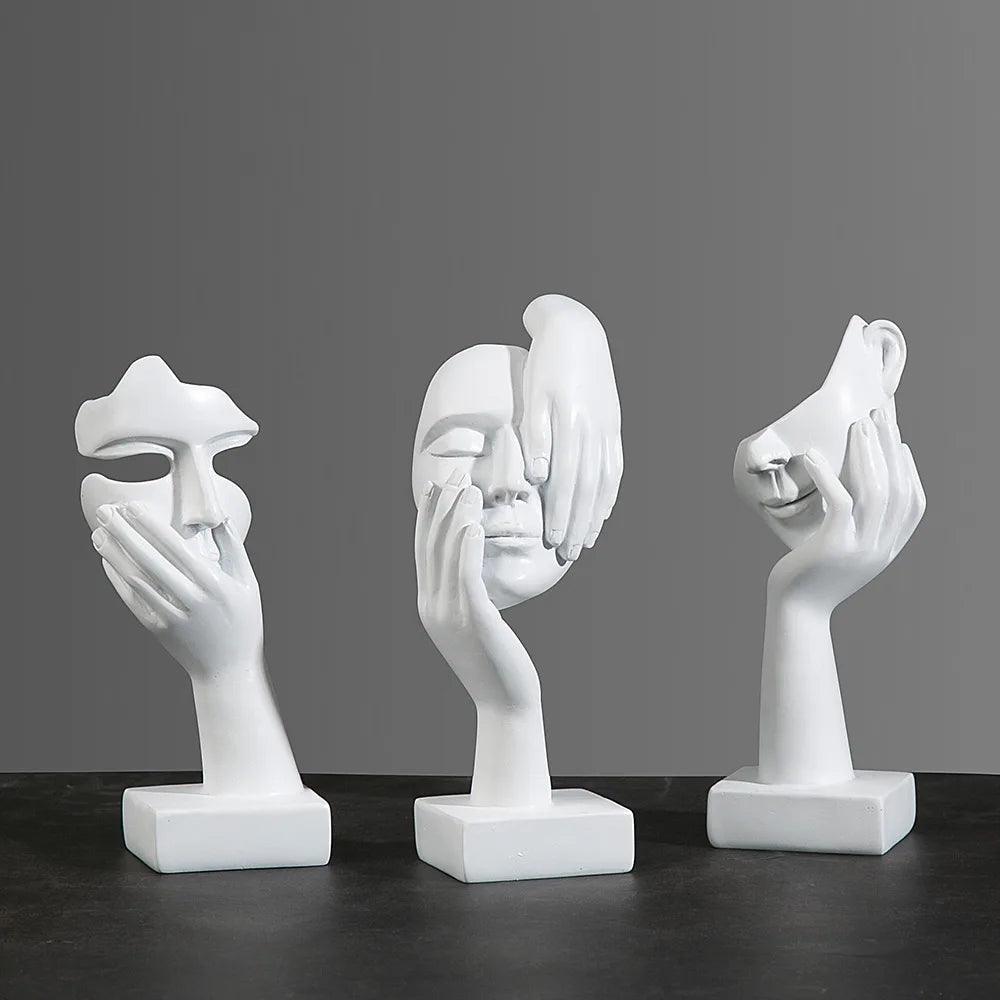 Estatueta rosto em máscara