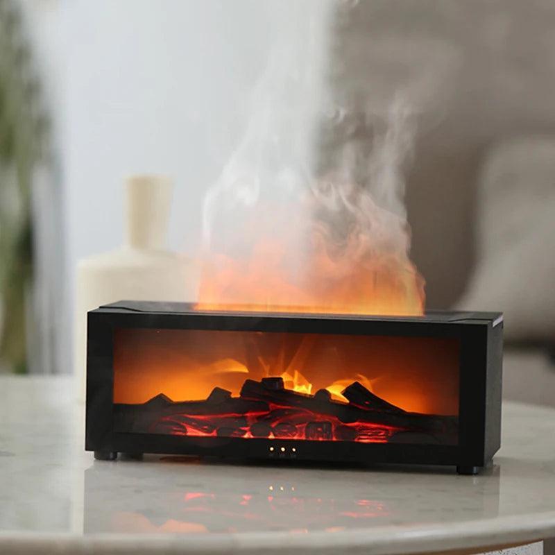 Umidificador de Ar Criativo de Lareira LED com Controle Remoto