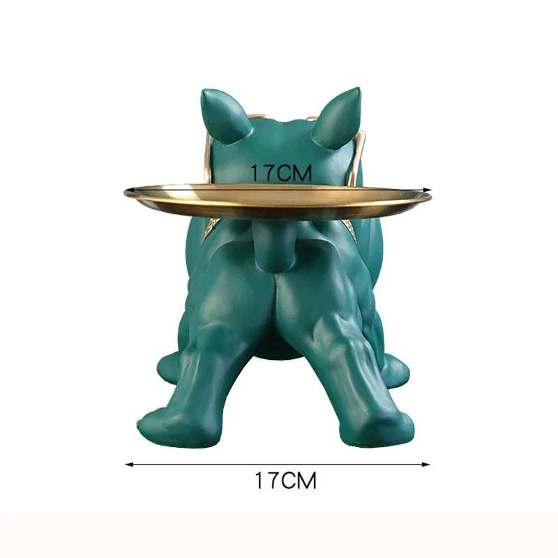 Estatueta Bulldog Cão Caixa de Armazenamento