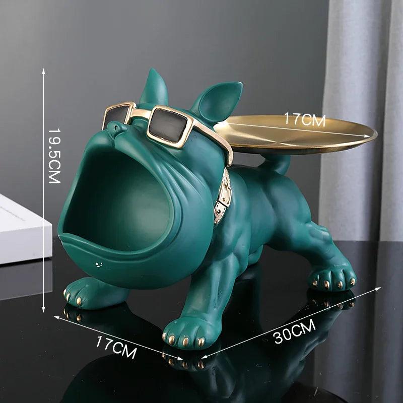 Estatueta Bulldog Cão Caixa de Armazenamento