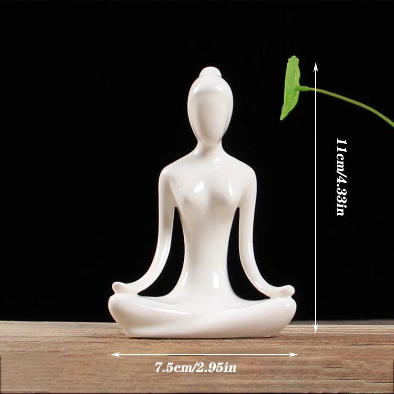 Estatueta de Cerâmica Poses de Yoga