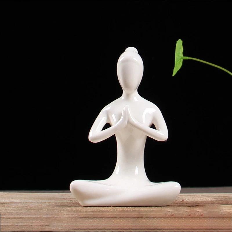 Estatueta de Cerâmica Poses de Yoga