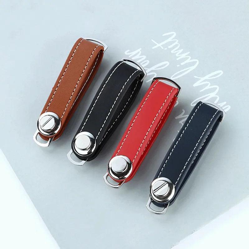 Car Key Pouch Bag Case Wallet Holder Chain Key Wallet Ring Collector Housekeeper Pocket Key Organizer Smart Leather Keychain - Storm Buy