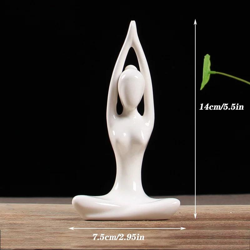Estatueta de Cerâmica Poses de Yoga