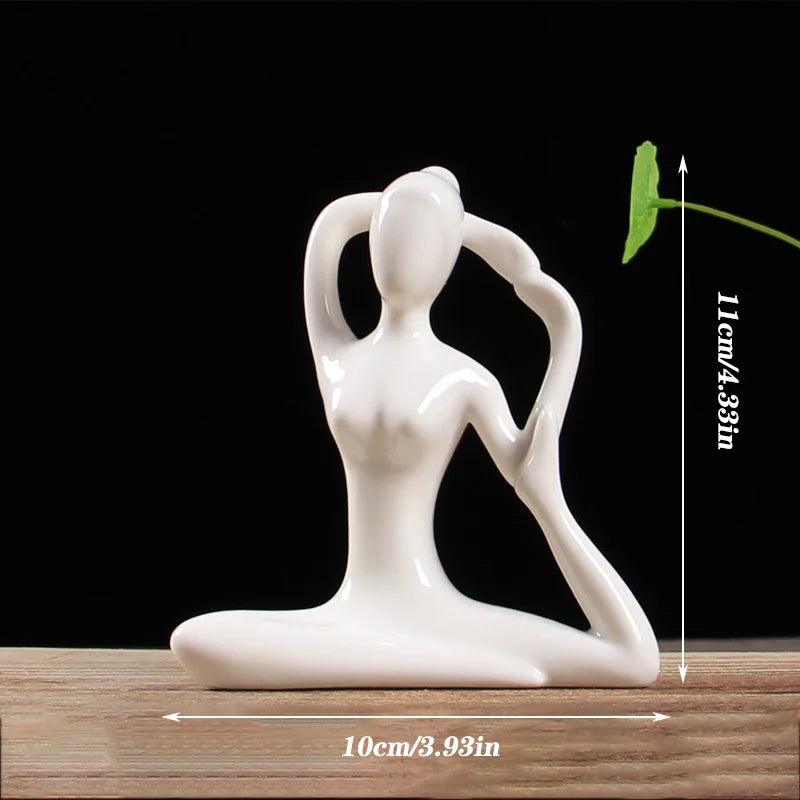 Estatueta de Cerâmica Poses de Yoga