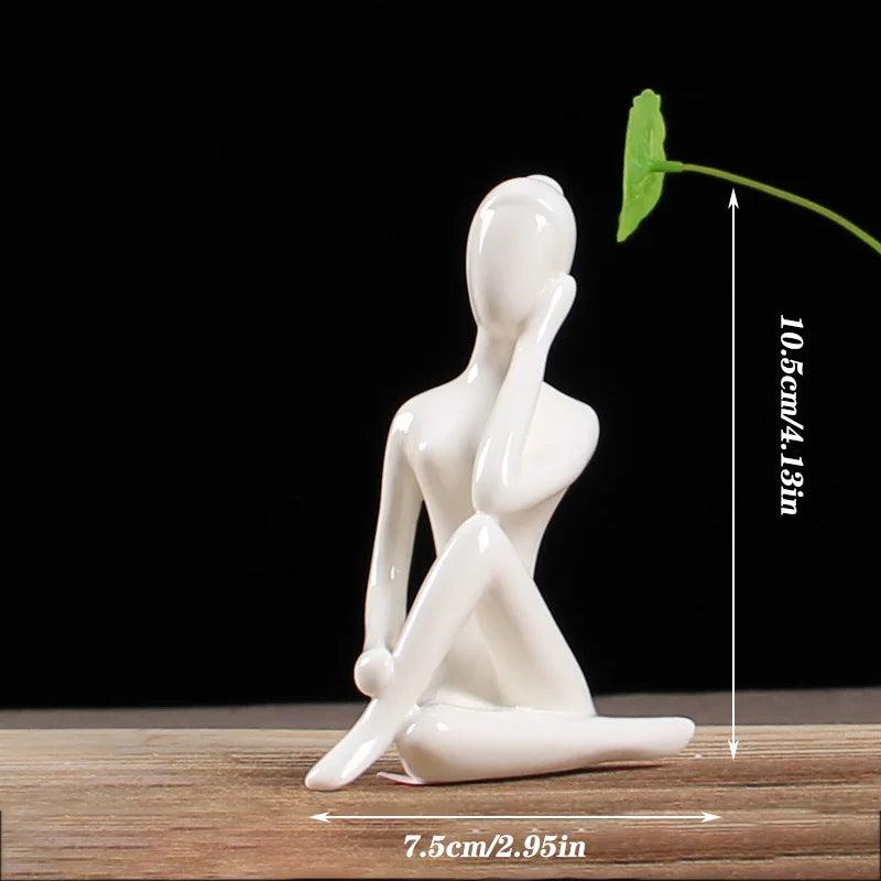 Estatueta de Cerâmica Poses de Yoga