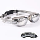 Óculos de Natação com Tampões de Ouvido Profissional Ajustável com Proteção UV