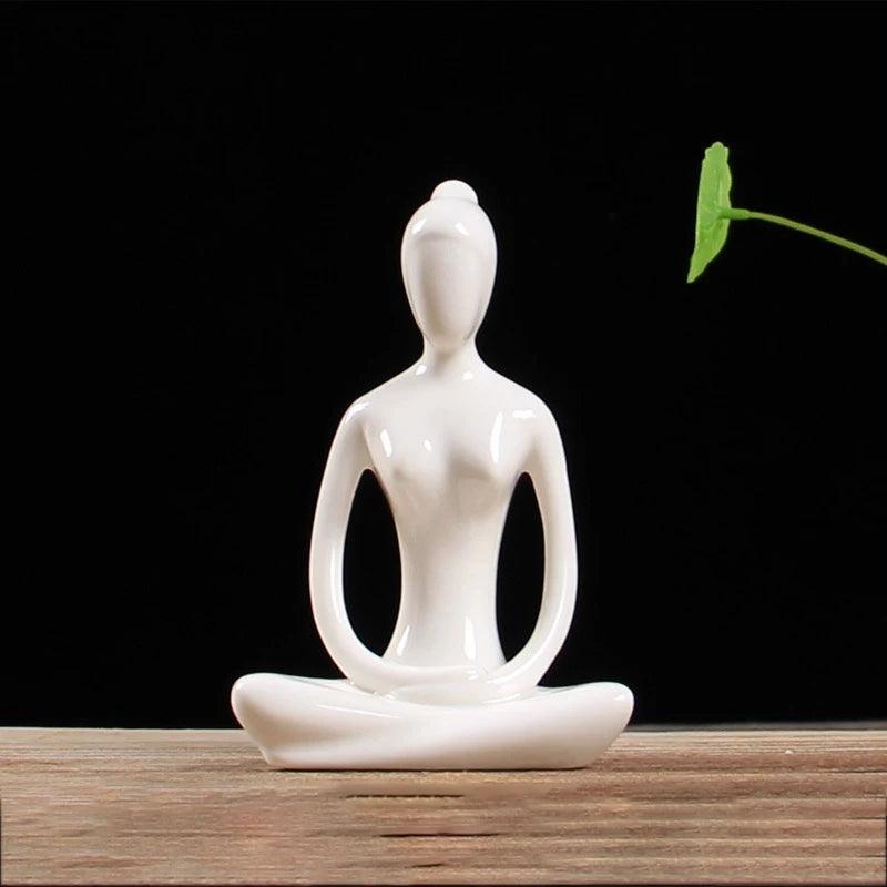 Estatueta de Cerâmica Poses de Yoga