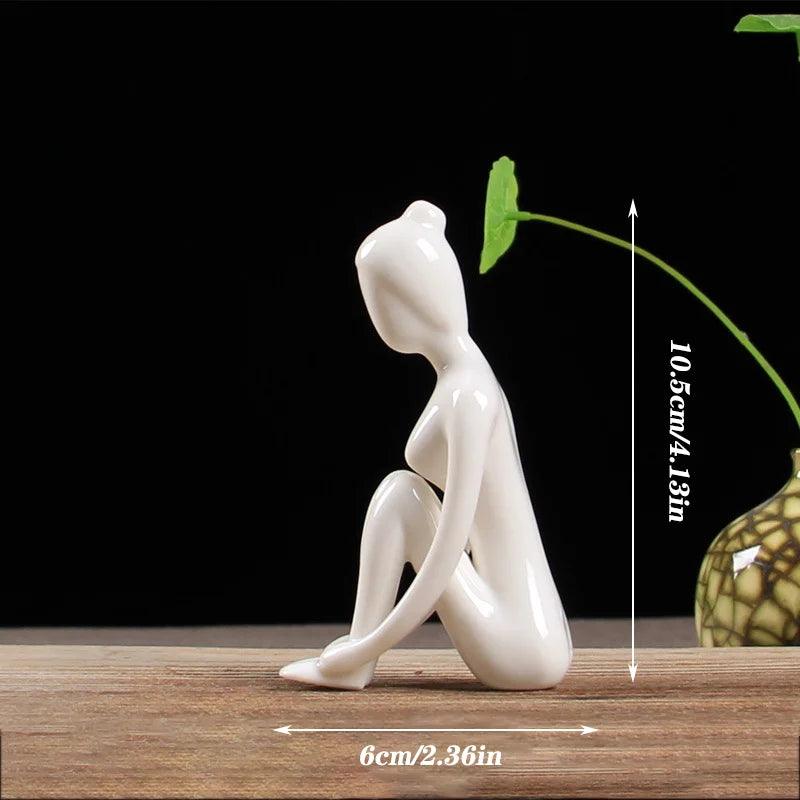 Estatueta de Cerâmica Poses de Yoga