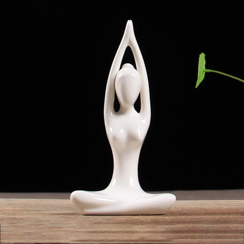 Estatueta de Cerâmica Poses de Yoga