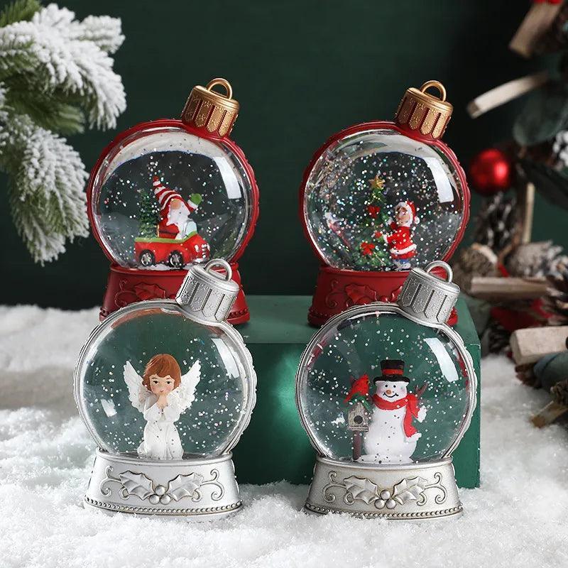 Decoração de natal simulação de neve luminosa LED