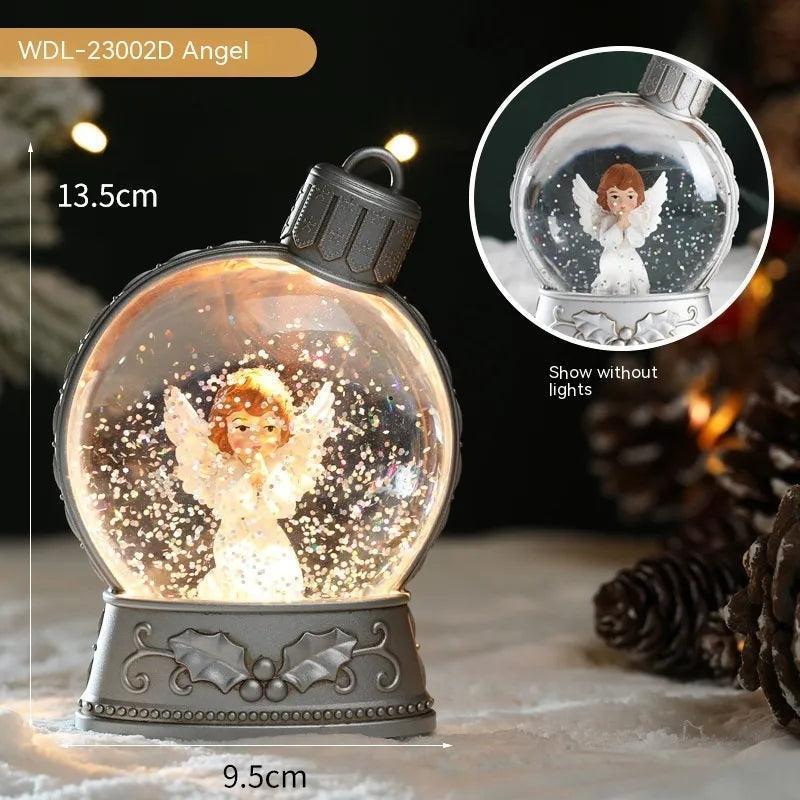 Decoração de natal simulação de neve luminosa LED