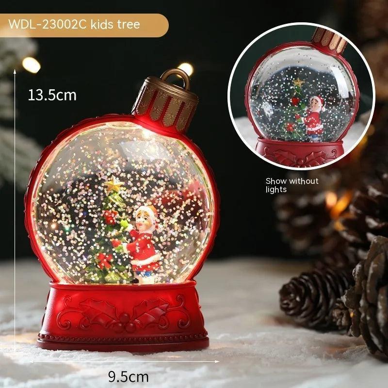 Decoração de natal simulação de neve luminosa LED