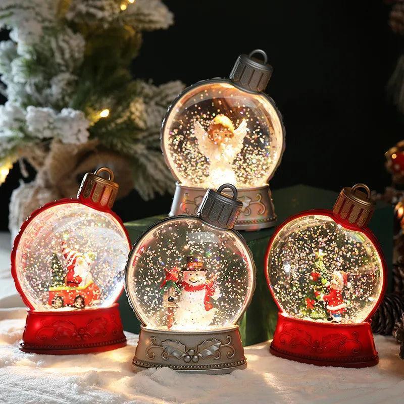 Decoração de natal simulação de neve luminosa LED