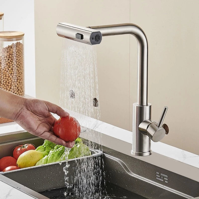 Torneira Cozinha Luxea Gourmet com Jato Cascata e Ducha Flexível